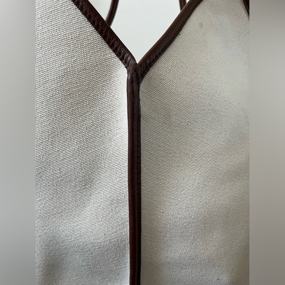 HEREU Calella canvas & leather tote bag - Picture 5 of 16